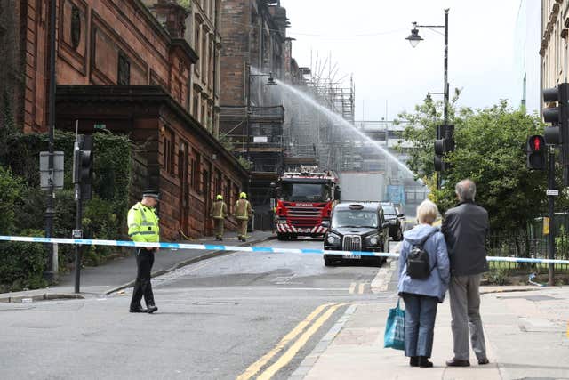 Much of the surrounding area has been cordoned off over safety fears (Andrew Milligan /' PA)