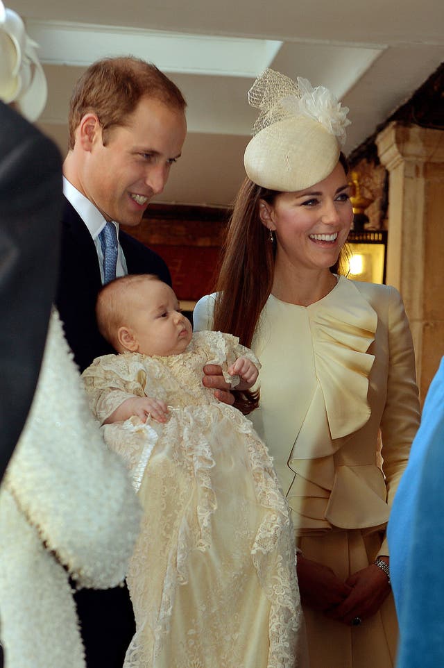 Prince George in a replica of the robe in 2013 