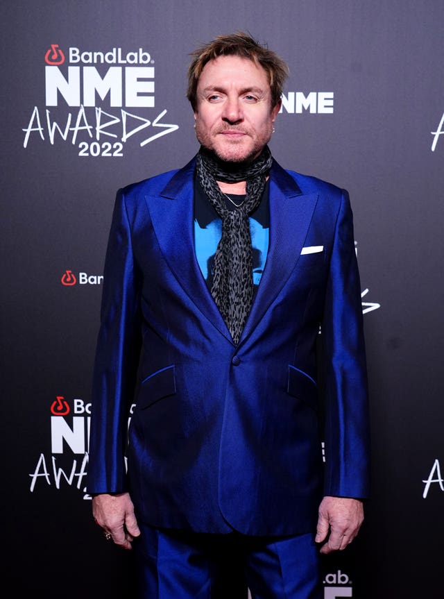 Simon Le Bon arriving at the NME Awards