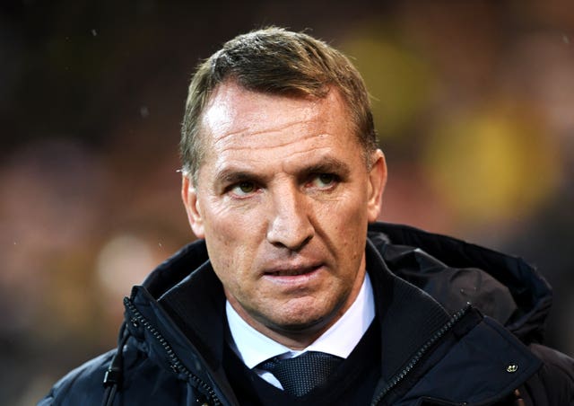 Brendan Rodgers' Leicester are currently third in the Premier League (Joe Giddens/PA).