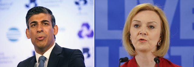 Rishi Sunak and Liz Truss