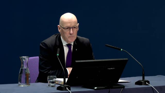 John Swinney giving evidence to UK Covid-19 Inquiry