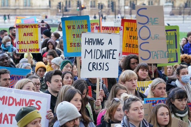 Protesters in London (Dominic Lipinski/PA)