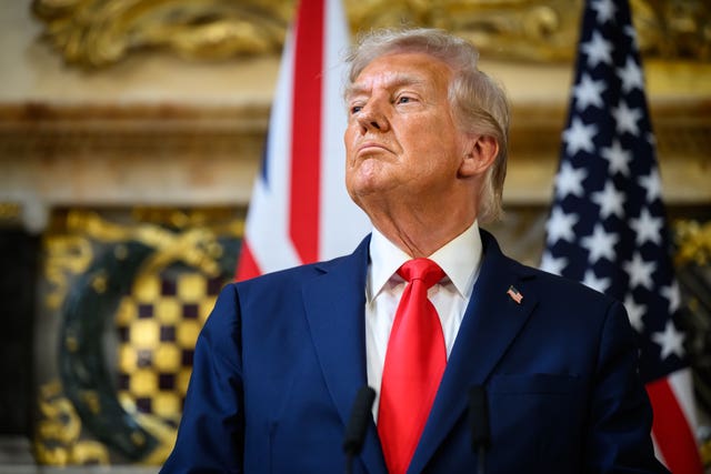 President Donald Trump during a state visit to the UK