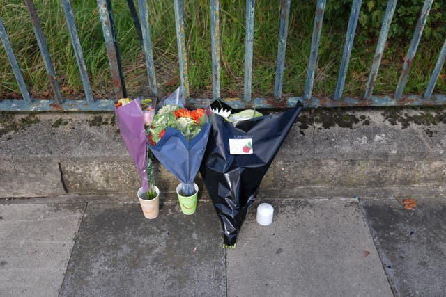 Flowers at the scene of the incident