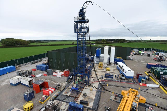 The Cuadrilla hydraulic fracturing site at Preston New Road shale gas exploration site in Lancashire.