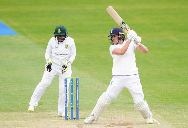 Sciver-Brunt at the crease for England against South Africa