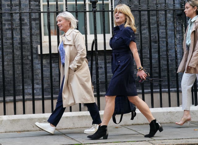 Nadine Dorries and Rachel Johnson arrive at 10 Downing Street