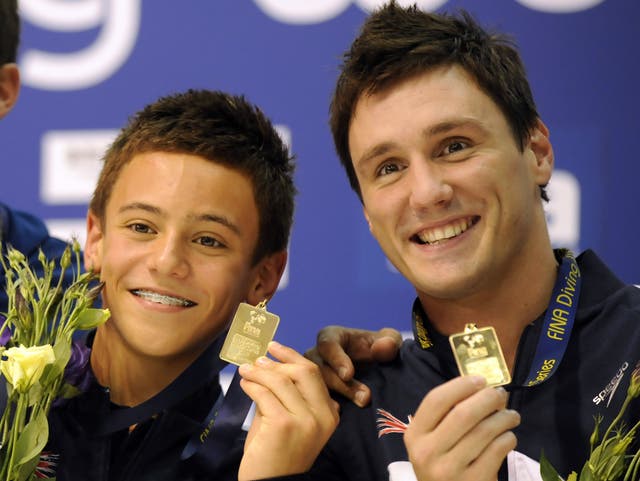 Daley, then 14, and Blake Aldridge won gold the synchronised 10m platform at the FINA Diving World Series at Ponds Forge, Sheffield in 2008