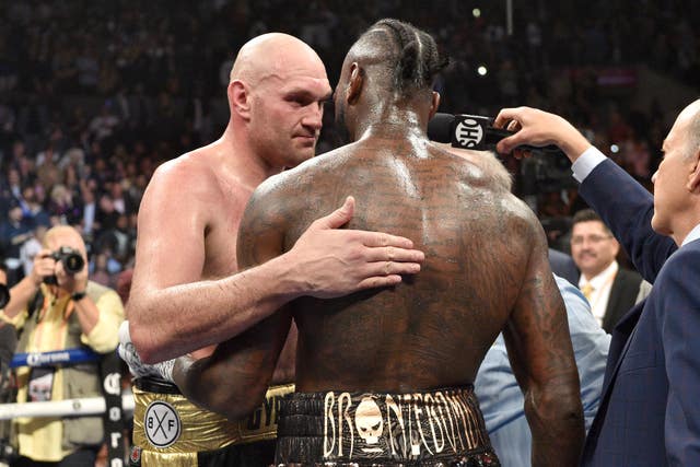 Fury and Wilder embraced after the final bell
