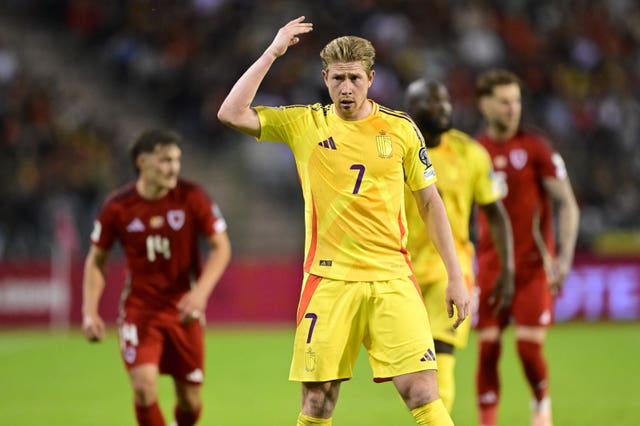Belgium’s Kevin De Bruyne during the World Cup qualifying match