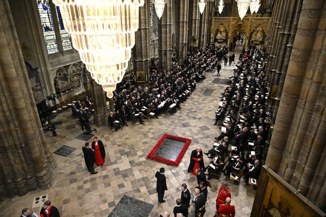 Guests arriving for Queen's funeral at Westminster Abbey