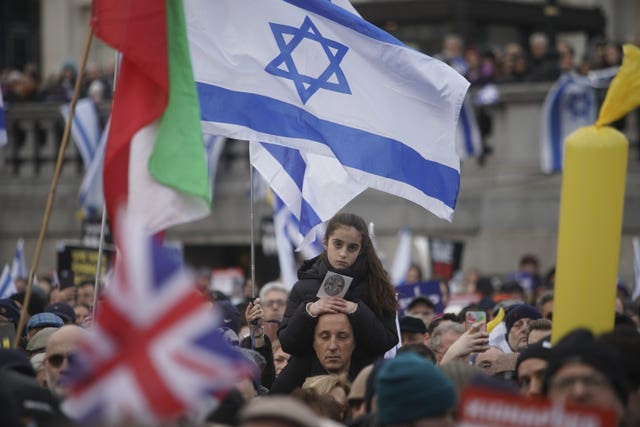 Crowd at pro-Israel rally