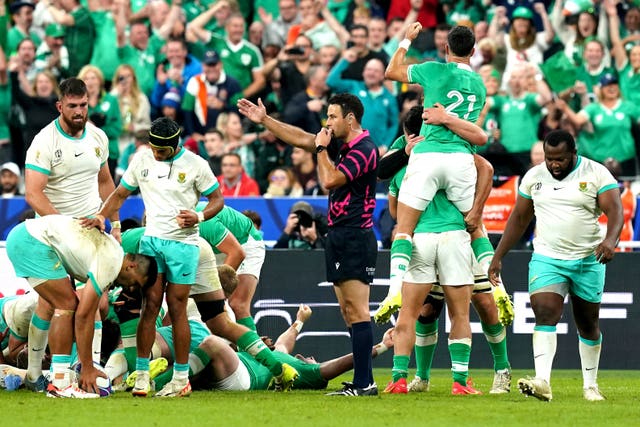 Ireland beat South Africa during the pool stage of last year's Rugby World Cup