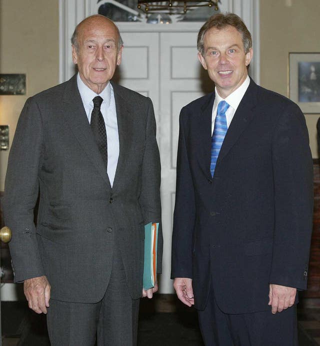 Tony Blair &  Valerie Giscard d’Estaing 
