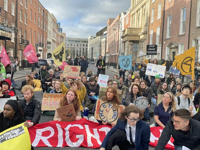 Climate change protest