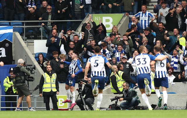 Aaron Connolly, number 44, bagged a brace against Tottenham last weekend