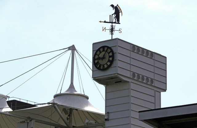General view of the Father Time weathervane at Lord’s Cricket Ground (Jonathan Brady/PA)