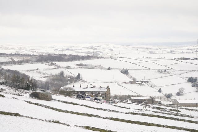 Snowy hills