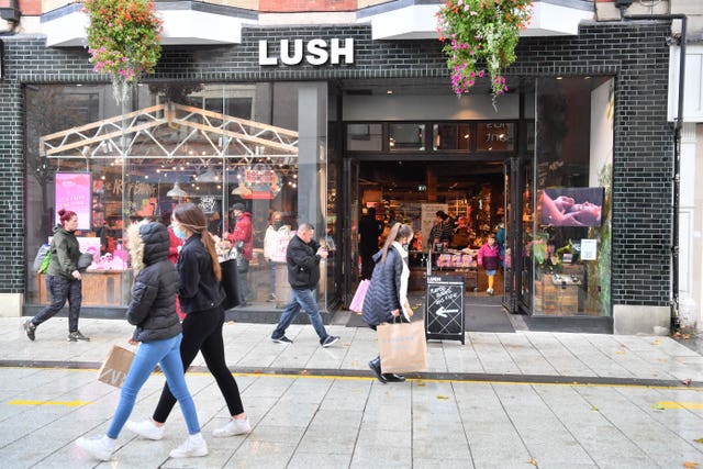 Shoppers in Cardiff