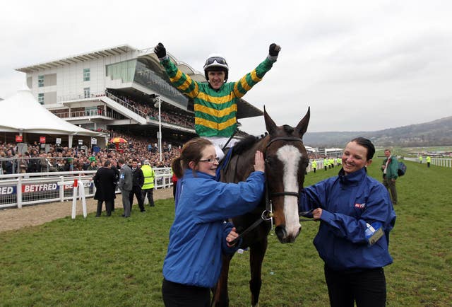 Sir Anthony McCoy celebrates on Synchronised