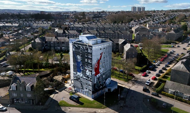 Denis Law murals in Aberdeen