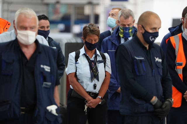 Rail staff fall silent at Glasgow Queen Street station