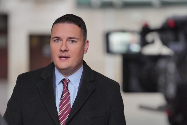 Wes Streeting in front of a camera