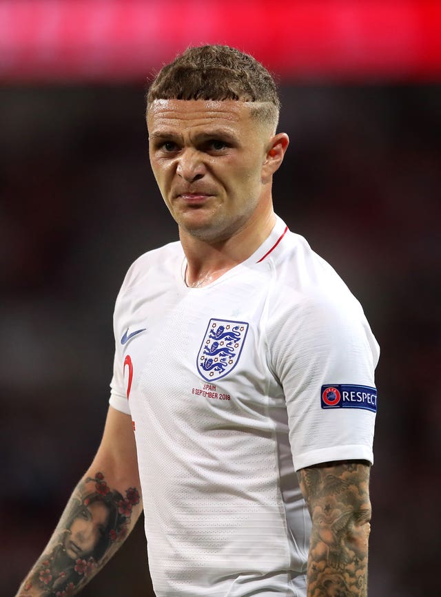 England full-back Kieran Trippier did not travel to Italy