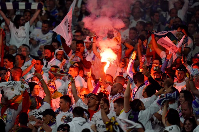 Real Madrid fans celebrate 
