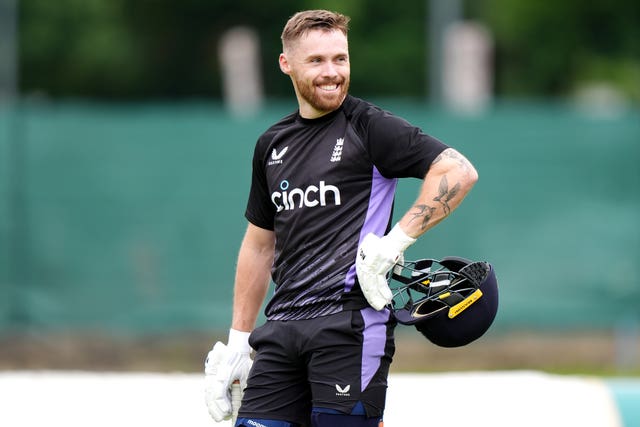 England’s Phil Salt during a nets session at Edgbaston