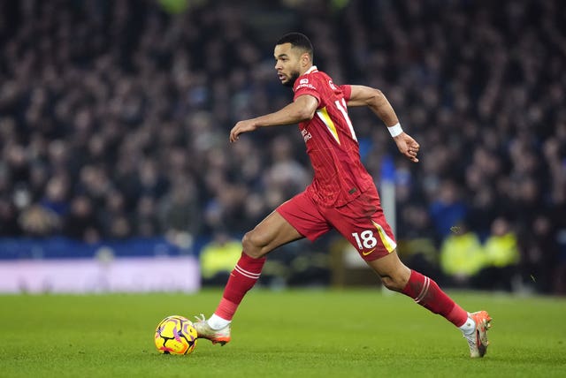 Liverpool's Cody Gakpo runs with the ball