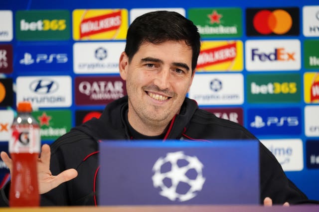 Liverpool manager Andoni Iraola