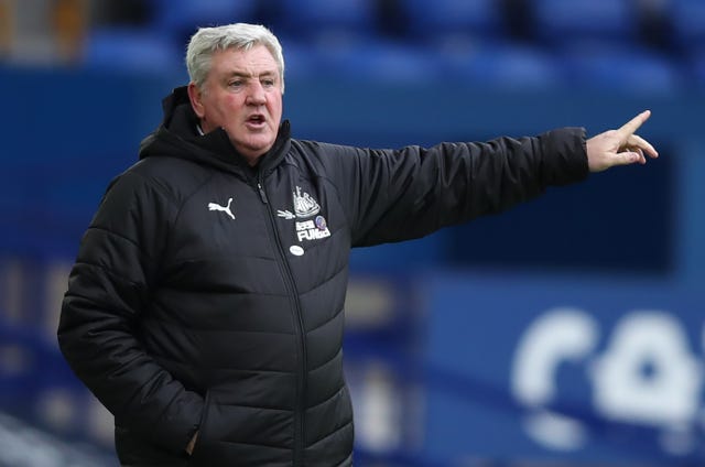 Newcastle manager Steve Bruce gestures on the touchline