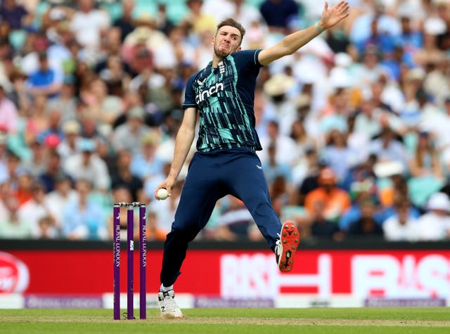 Craig Overton in action for England