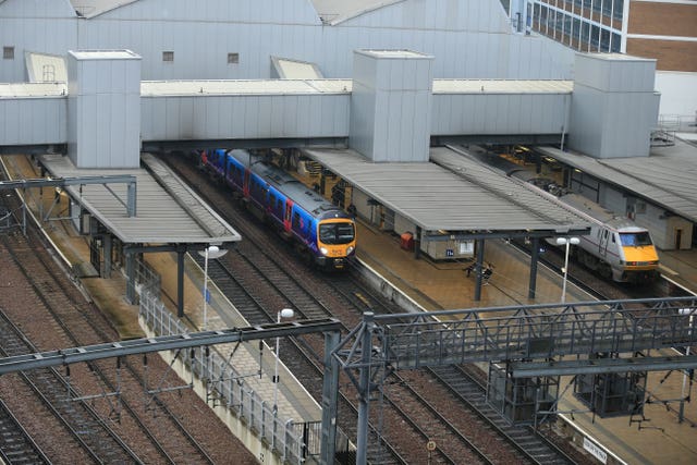 Leeds train station stock