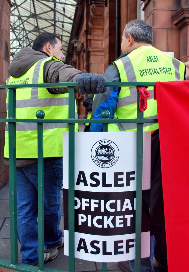 Members of the Aslef union will be taking part 