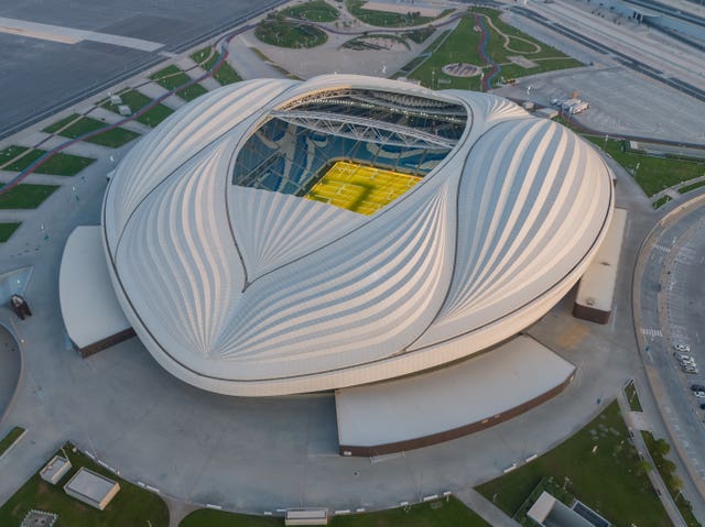 Aerial photo of Al Janoub Stadium, which will host six matches