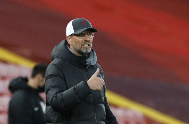 Liverpool manager Jurgen Klopp gives a thumbs up