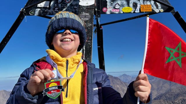 Frankie McMillan in mountaineering gear