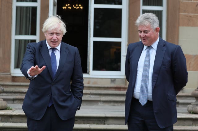 Boris Johnson and Brandon Lewis 