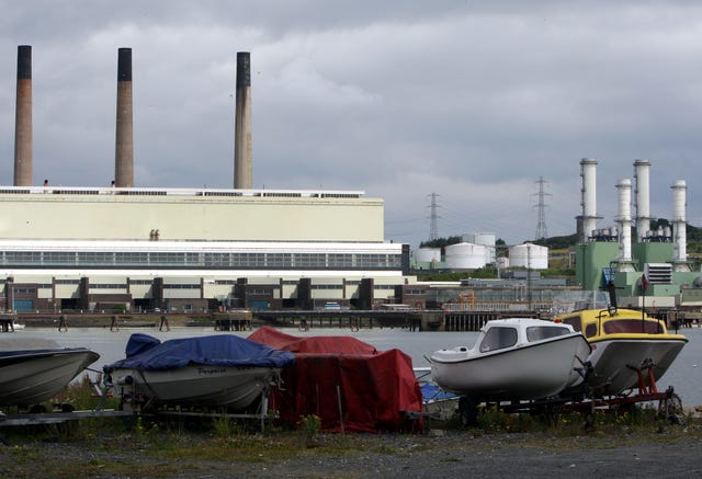 Ballylumford power station in Larne, Co Antrim (PA)