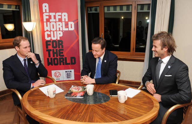 Prince William (left), David Cameron and David Beckham led England's unsuccessful bid for the 2018 tournament