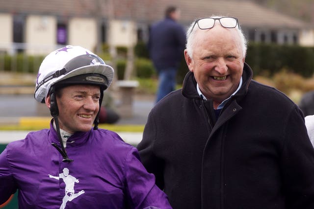 Adrian Murray with Seamie Heffernan after the Ballysax, David Egan will take over at Epsom