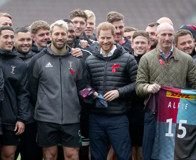 The Duke of Sussex and Gareth Thomas