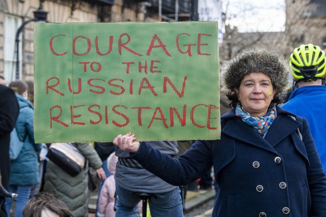 Protest against Russian invasion