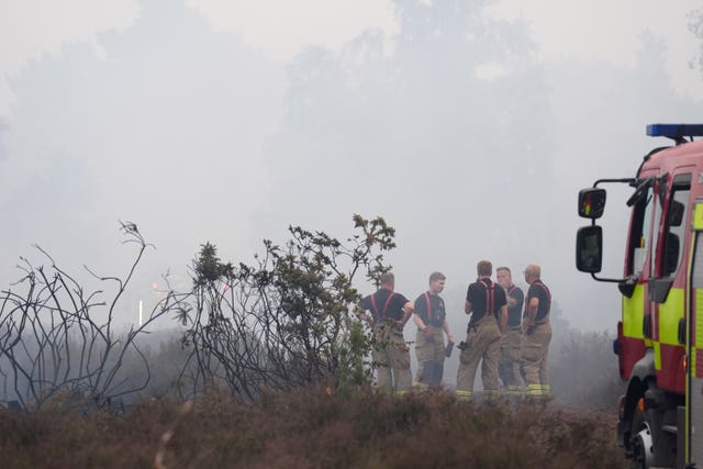 Suffolk coast wildfire