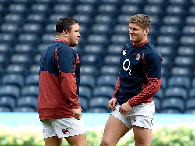 Jamie George, left, replaced Saracens team-mate Owen Farrell, right, as England captain