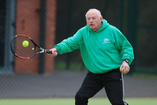 Stephen Fay returns to playing tennis at Grantham Tennis Club