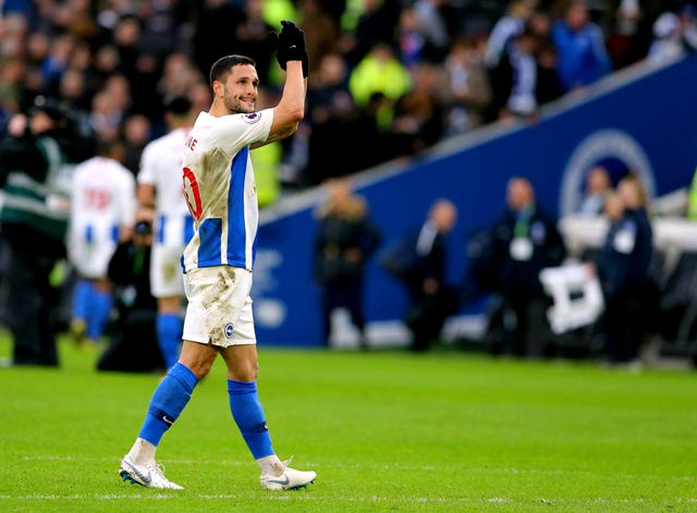 Florin Andone celebrates at the final whistle